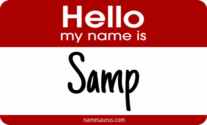 Hello my name is Samp png download