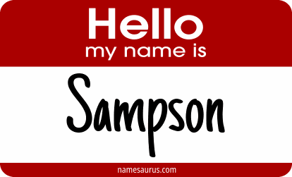 Hello my name is Sampson png download