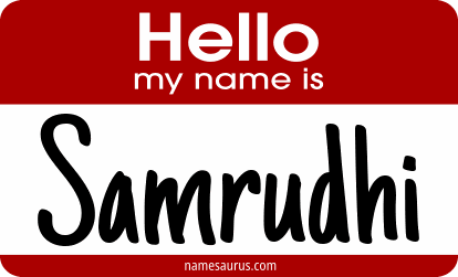 Hello my name is Samrudhi png download