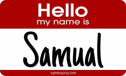 Hello my name is Samual png download