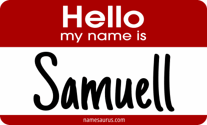 Hello my name is Samuell png download