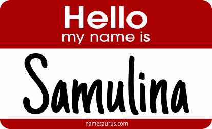 Hello my name is Samulina png download
