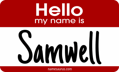 Hello my name is Samwell png download