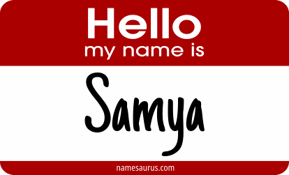 Hello my name is Samya png download