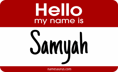 Hello my name is Samyah png download