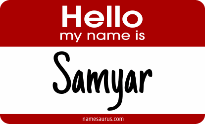 Hello my name is Samyar png download