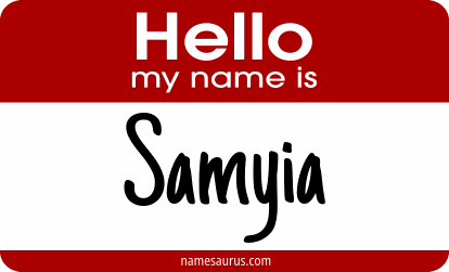 Hello my name is Samyia png download