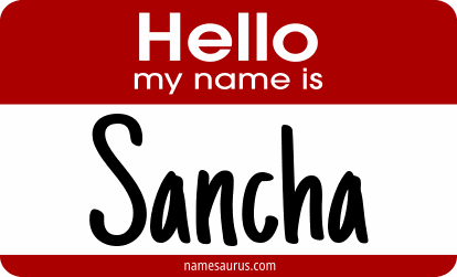 Hello my name is Sancha png download
