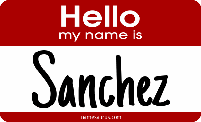 Hello my name is Sanchez png download