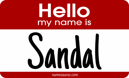 Hello my name is Sandal png download