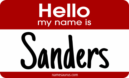 Hello my name is Sanders png download