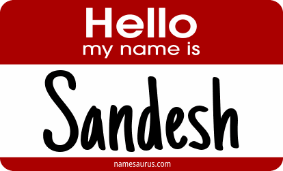 Hello my name is Sandesh png download