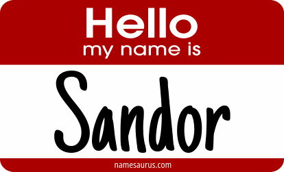 Hello my name is Sandor png download