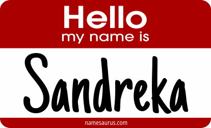 Hello my name is Sandreka png download