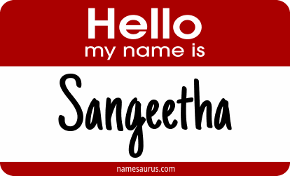 Hello my name is Sangeetha png download