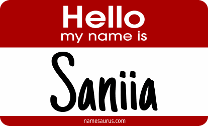 Hello my name is Saniia png download