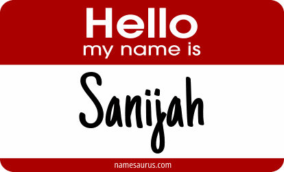 Hello my name is Sanijah png download
