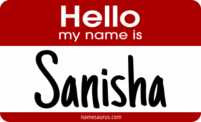 Hello my name is Sanisha png download
