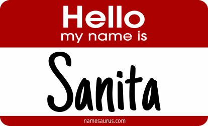 Hello my name is Sanita png download