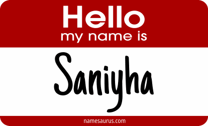 Hello my name is Saniyha png download