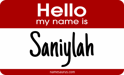 Hello my name is Saniylah png download