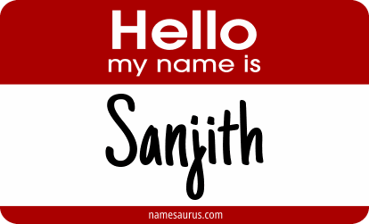 Hello my name is Sanjith png download