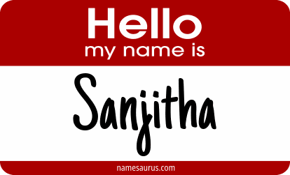 Hello my name is Sanjitha png download