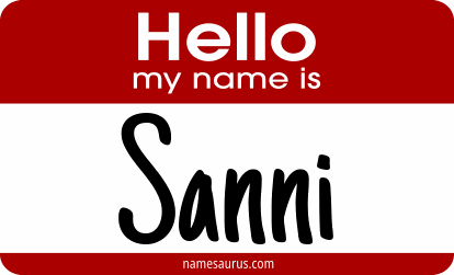 Hello my name is Sanni png download