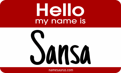 Hello my name is Sansa png download