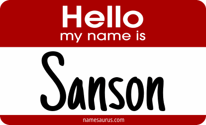 Hello my name is Sanson png download