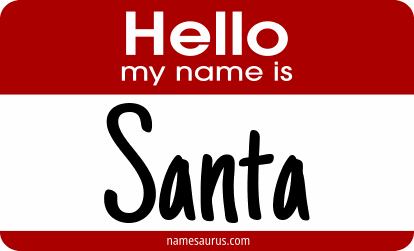 Hello my name is Santa png download