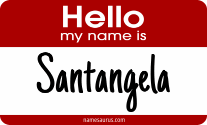 Hello my name is Santangela png download