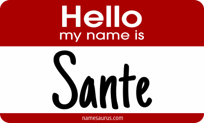 Hello my name is Sante png download