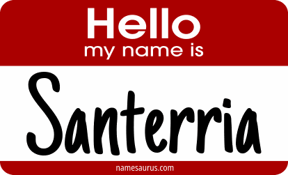 Hello my name is Santerria png download