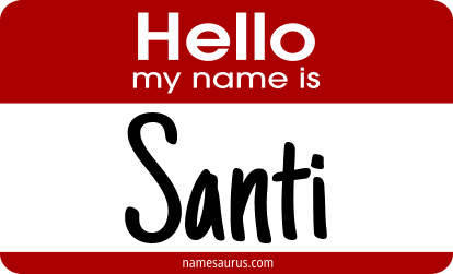 Hello my name is Santi png download