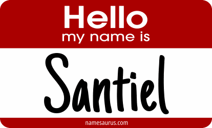 Hello my name is Santiel png download