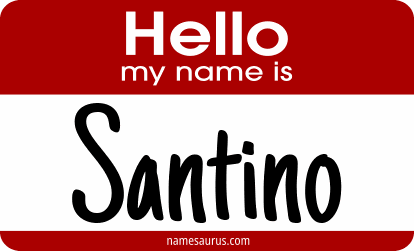 Hello my name is Santino png download