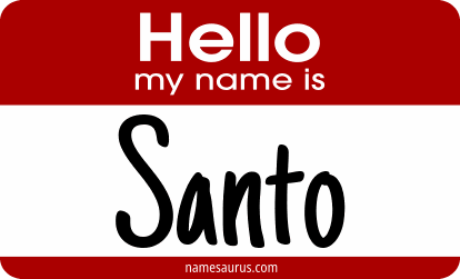 Hello my name is Santo png download