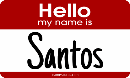 Hello my name is Santos png download