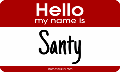 Hello my name is Santy png download