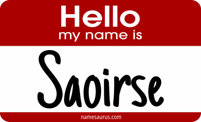 Hello my name is Saoirse png download