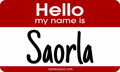 Hello my name is Saorla png download