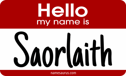 Hello my name is Saorlaith png download