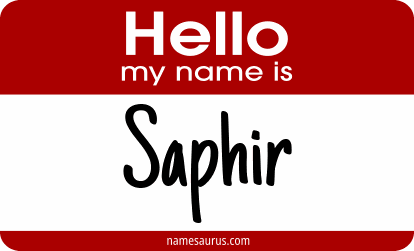 Hello my name is Saphir png download