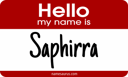 Hello my name is Saphirra png download