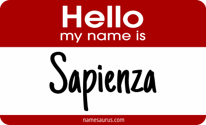 Hello my name is Sapienza png download