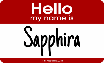 Hello my name is Sapphira png download