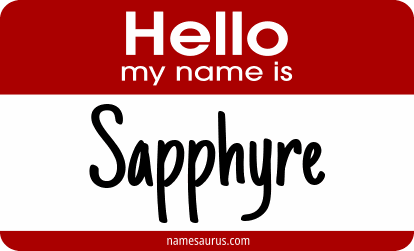Hello my name is Sapphyre png download