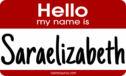 Hello my name is Saraelizabeth png download