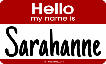 Hello my name is Sarahanne png download